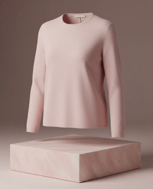 Melbourne Tailored Cashmere Blouse in Opaline Pink
